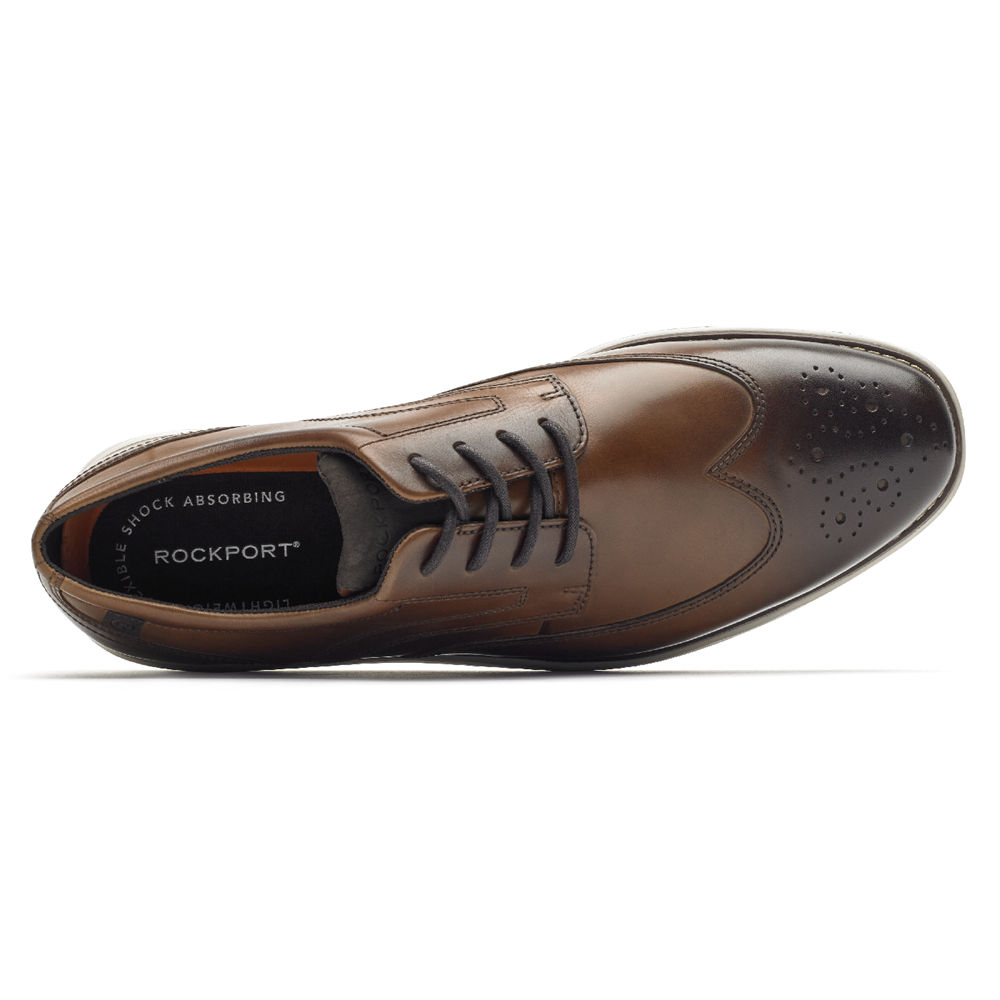 Rockport Oxfords For Mens Brown - Garett Wingtip - PU2906487